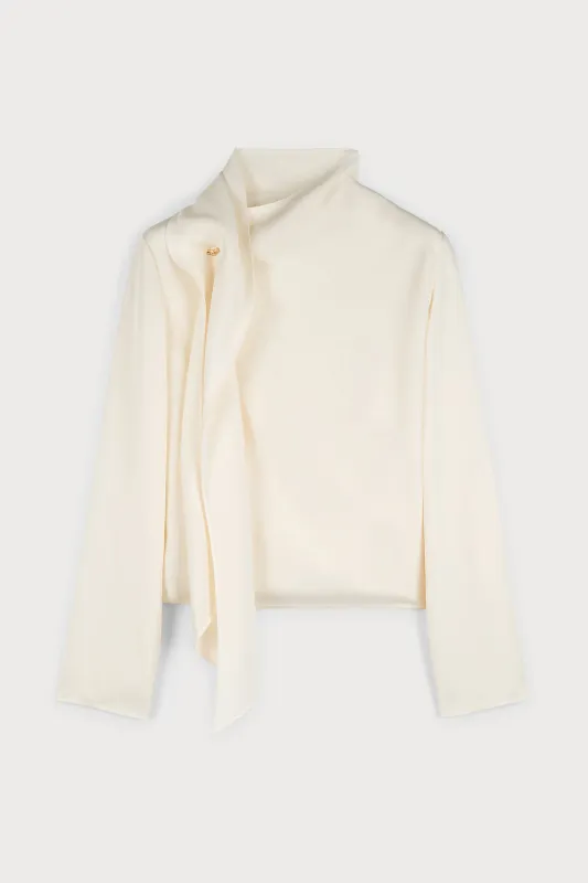 STYLISH IVORY DRAPED TOP made by Ports 1961