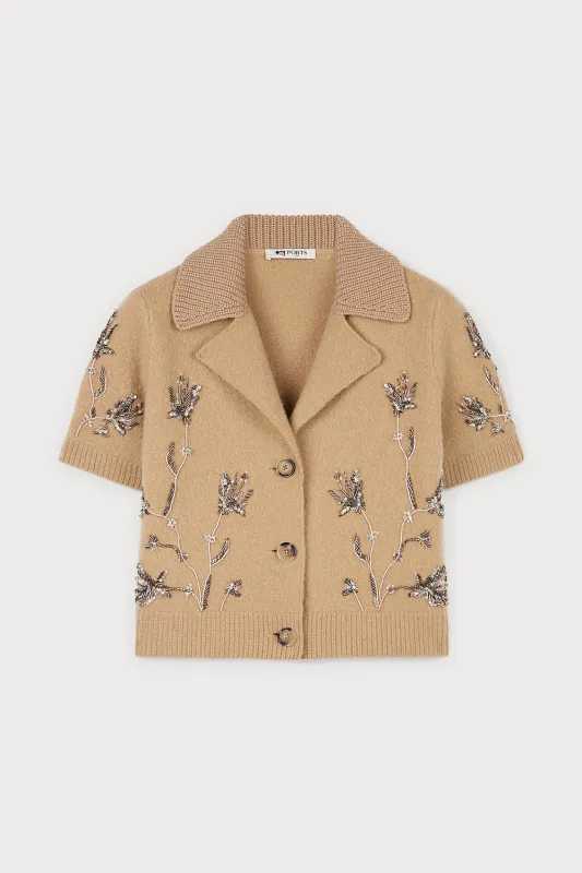 EMBELLISHED SHORT SLEEVE CARDIGAN made by Ports 1961