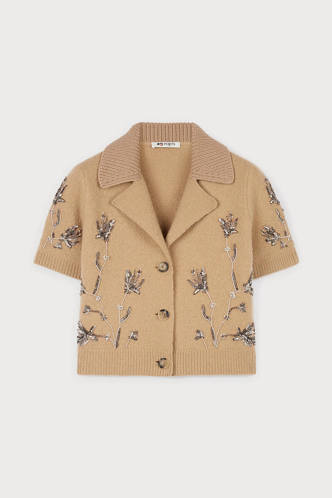 EMBELLISHED SHORT SLEEVE CARDIGAN sold by Ports 1961
