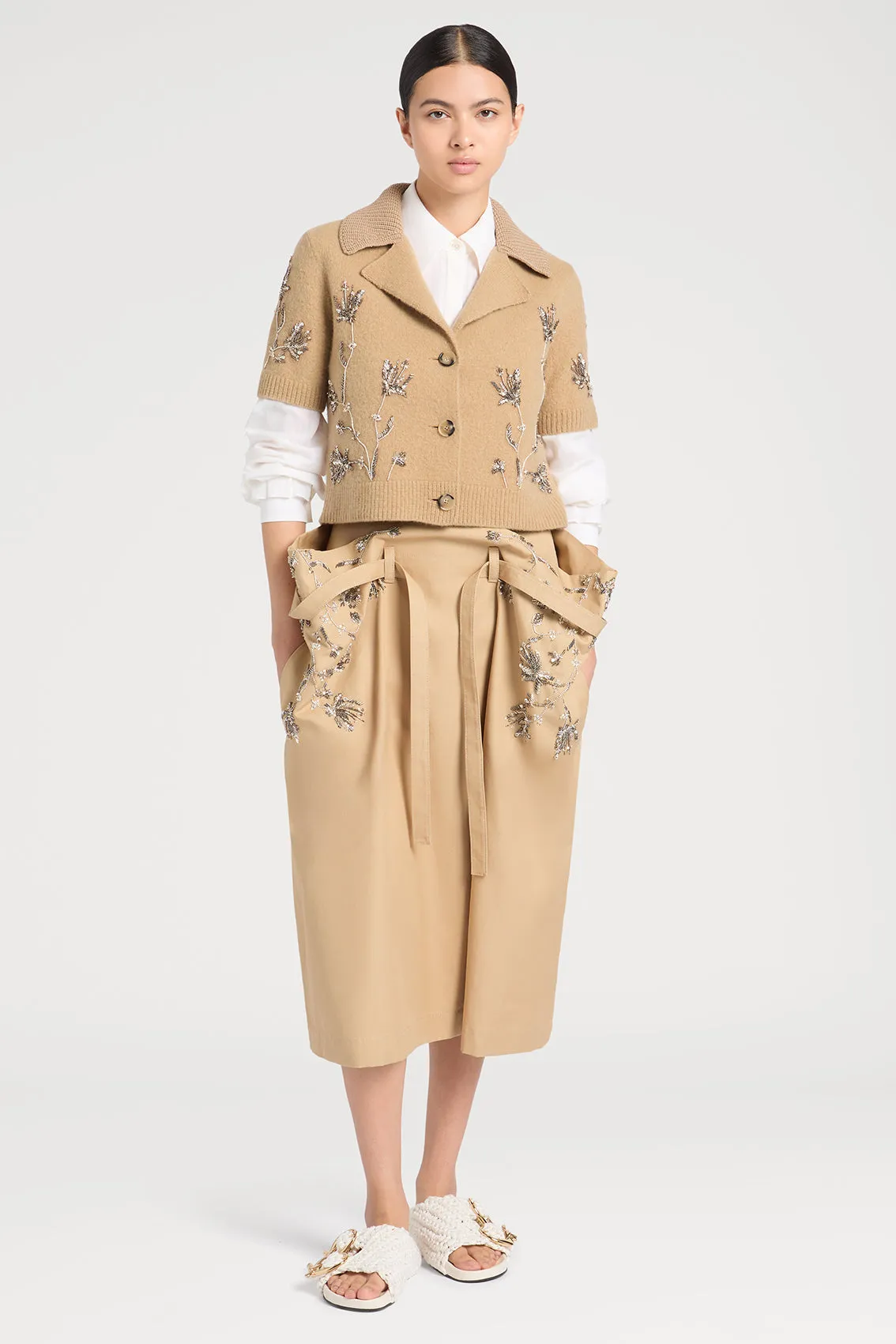 EMBELLISHED SHORT SLEEVE CARDIGAN sold by Ports 1961 product image thumbnail 2