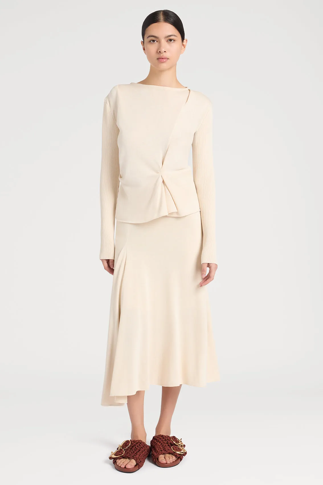 ASYMMETRICAL DRAPED MIDI SKIRT sold by Ports 1961 product image thumbnail 2