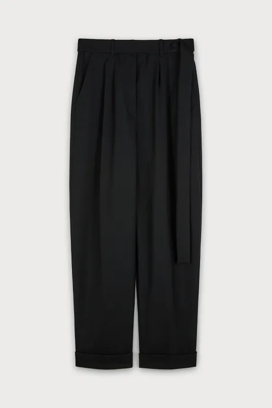 BELTED CUFFED TAPERED TROUSERS sold by Ports 1961
