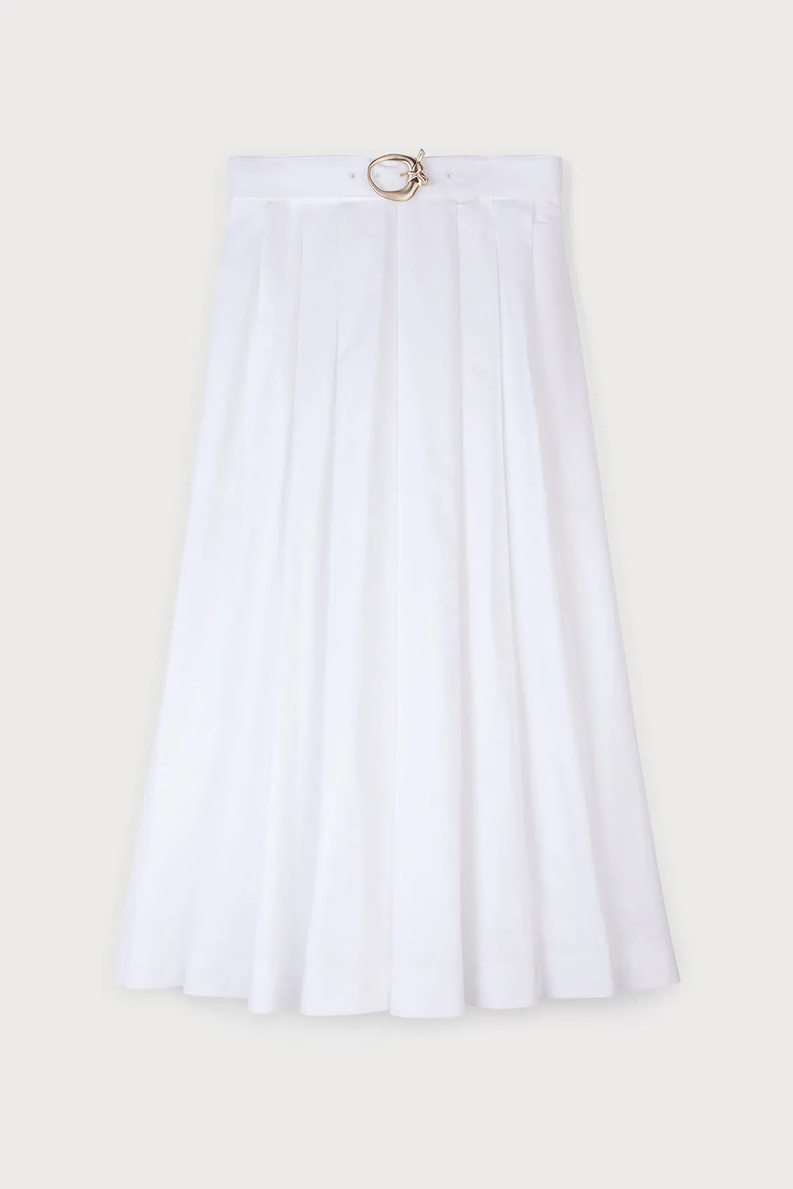 WHITE PLEATED MIDI SKIRT sold by Ports 1961