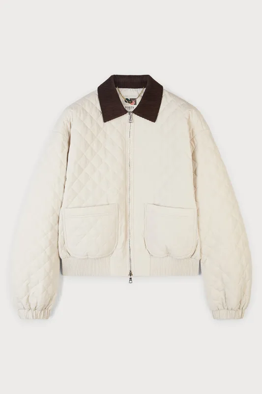 QUILTED ZIP BOMBER JACKET sold by Ports 1961