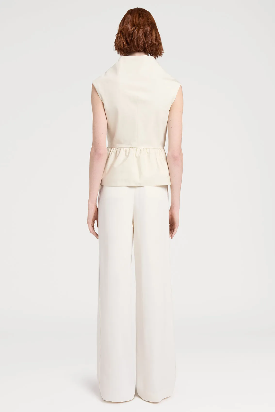 DRAPED NECK PEPLUM TOP sold by Ports 1961 product image thumbnail 3