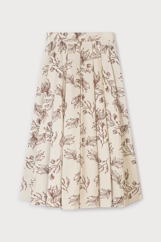FLORAL PLEATED MIDI SKIRT sold by Ports 1961