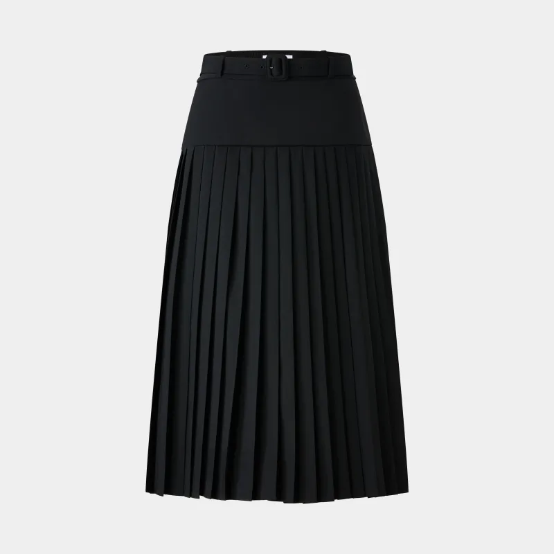 BELTED PLEATED MIDI SKIRT made by Ports 1961