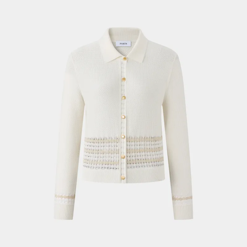 PATTERNED KNIT CARDIGAN made by Ports 1961