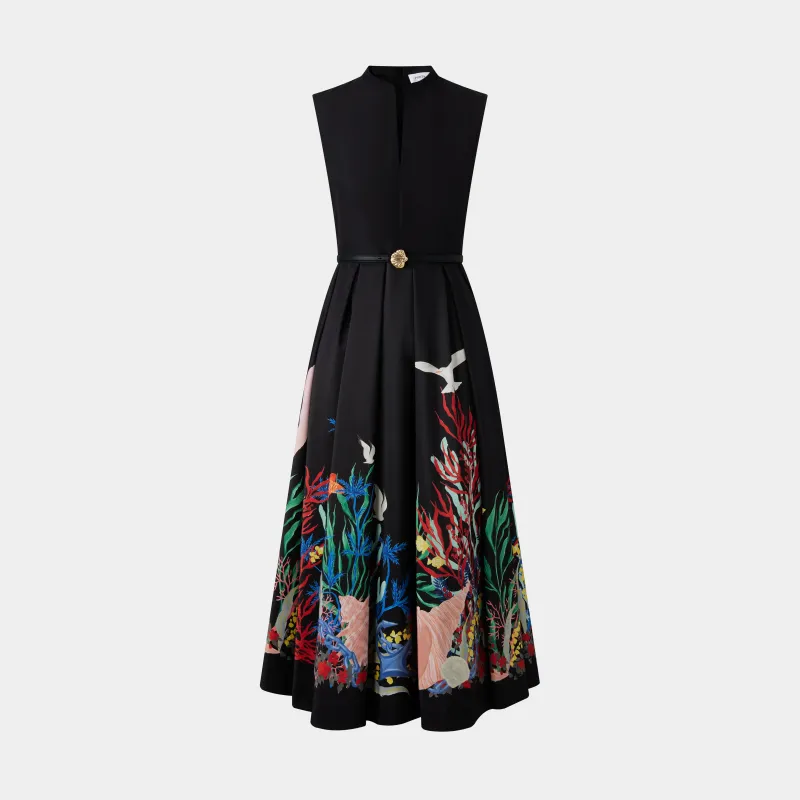 SLEEVELESS MARINE PRINT DRESS made by Ports 1961