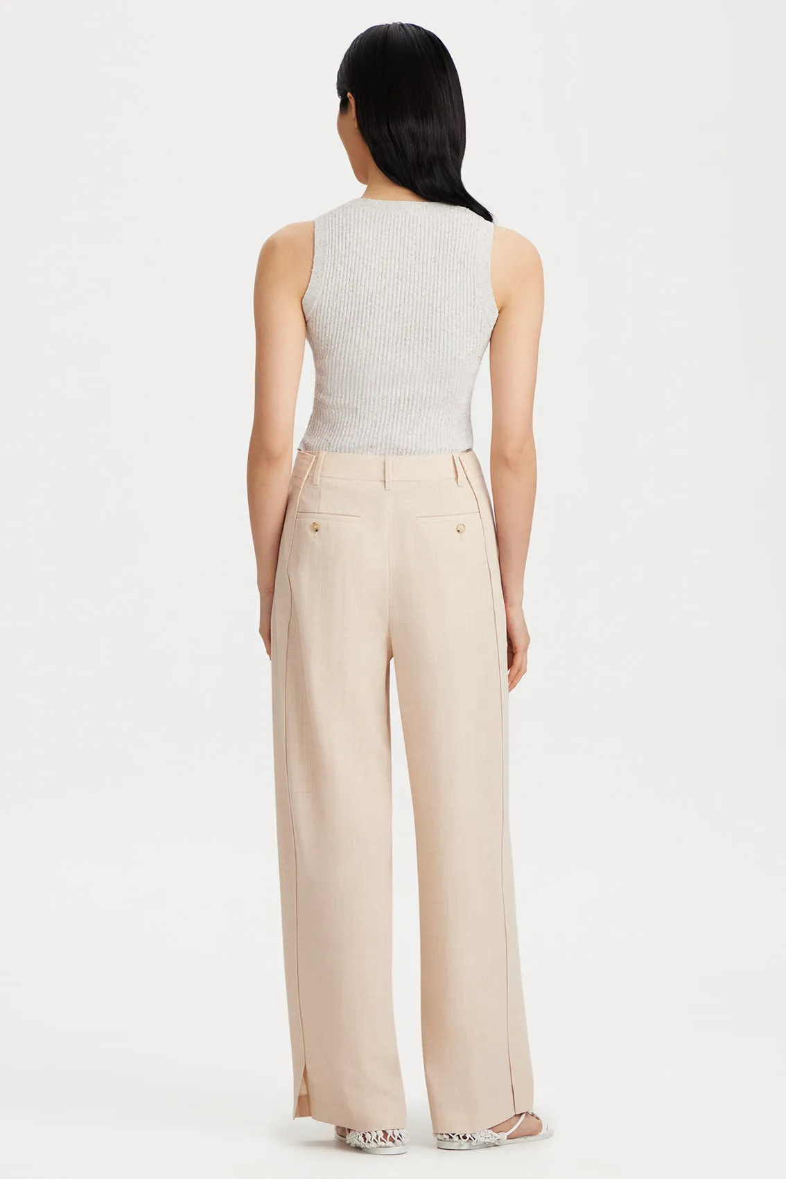 BEIGE PLEATED WIDE PANTS sold by Ports 1961 product image thumbnail 3