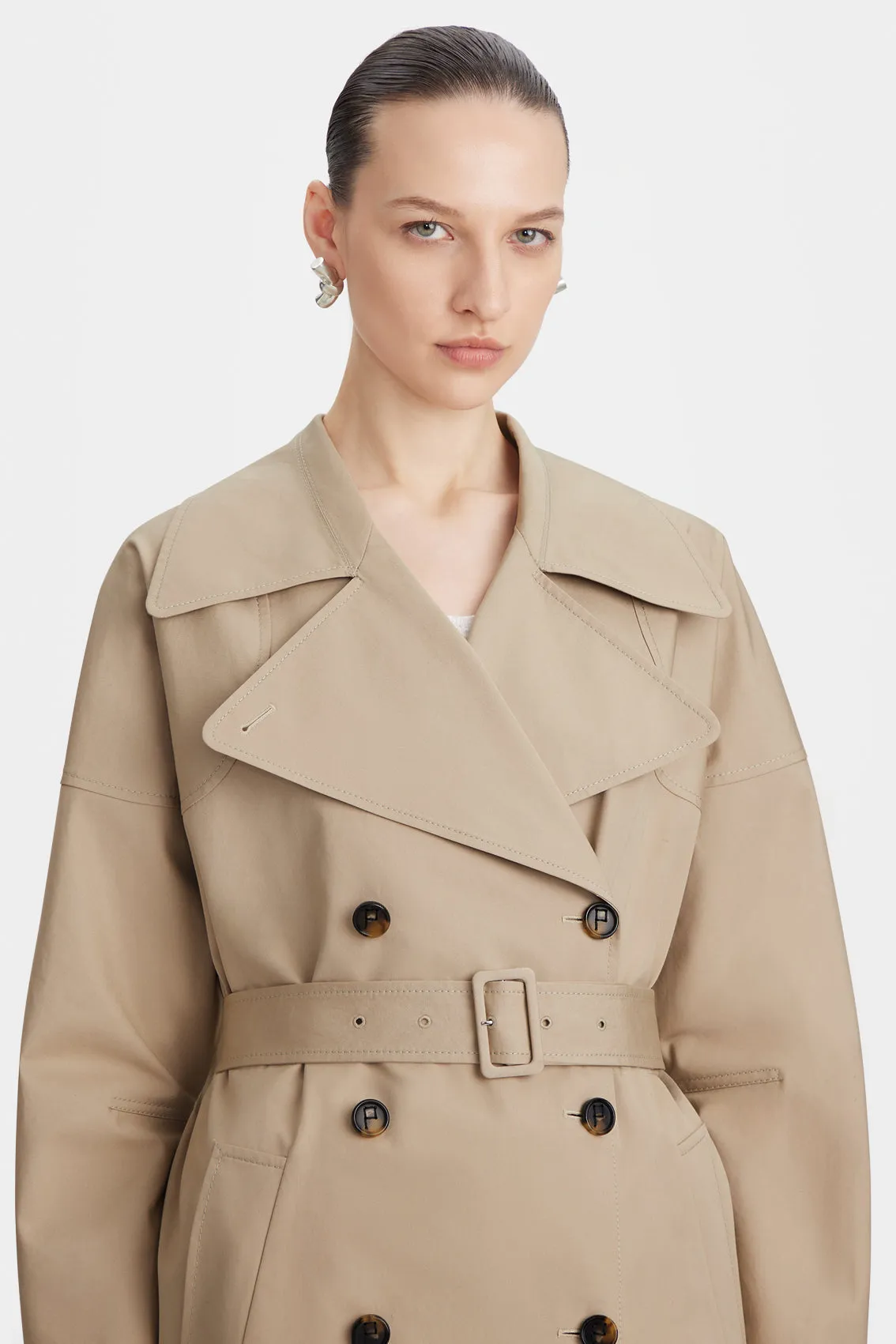 BELTED DOUBLE-BREASTED TRENCH COAT sold by Ports 1961 product image thumbnail 4