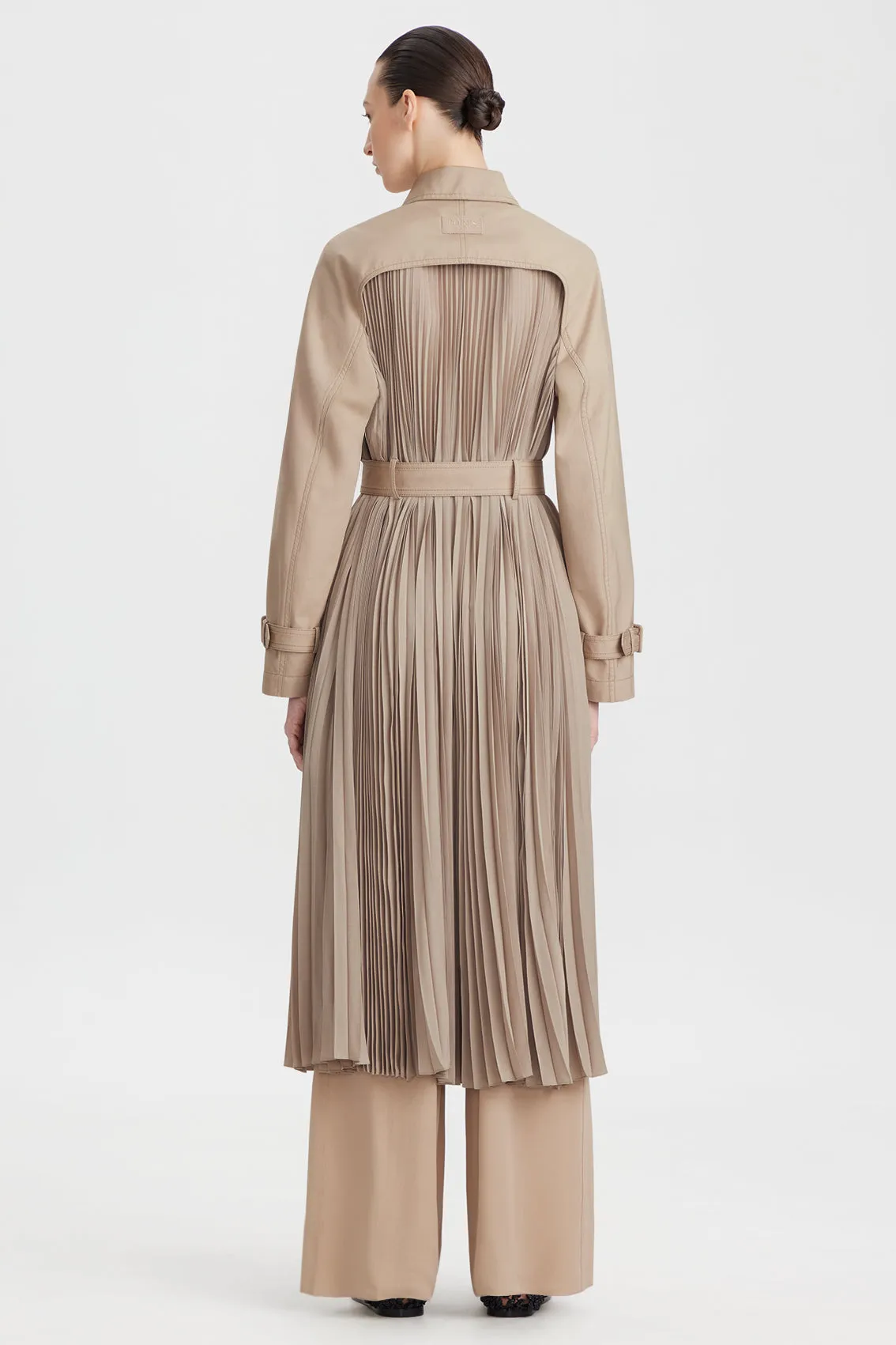 PLEATED DOUBLE-BREASTED TRENCH COAT sold by Ports 1961 product image thumbnail 3