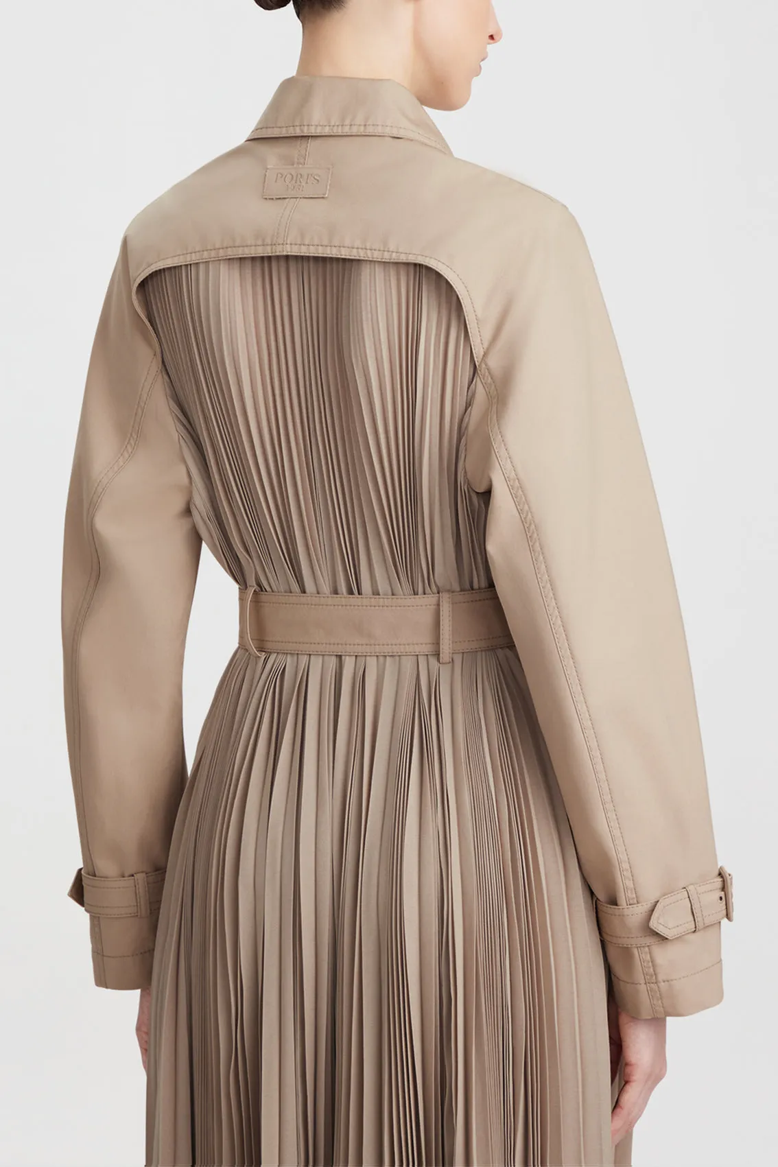 PLEATED DOUBLE-BREASTED TRENCH COAT sold by Ports 1961 product image thumbnail 4