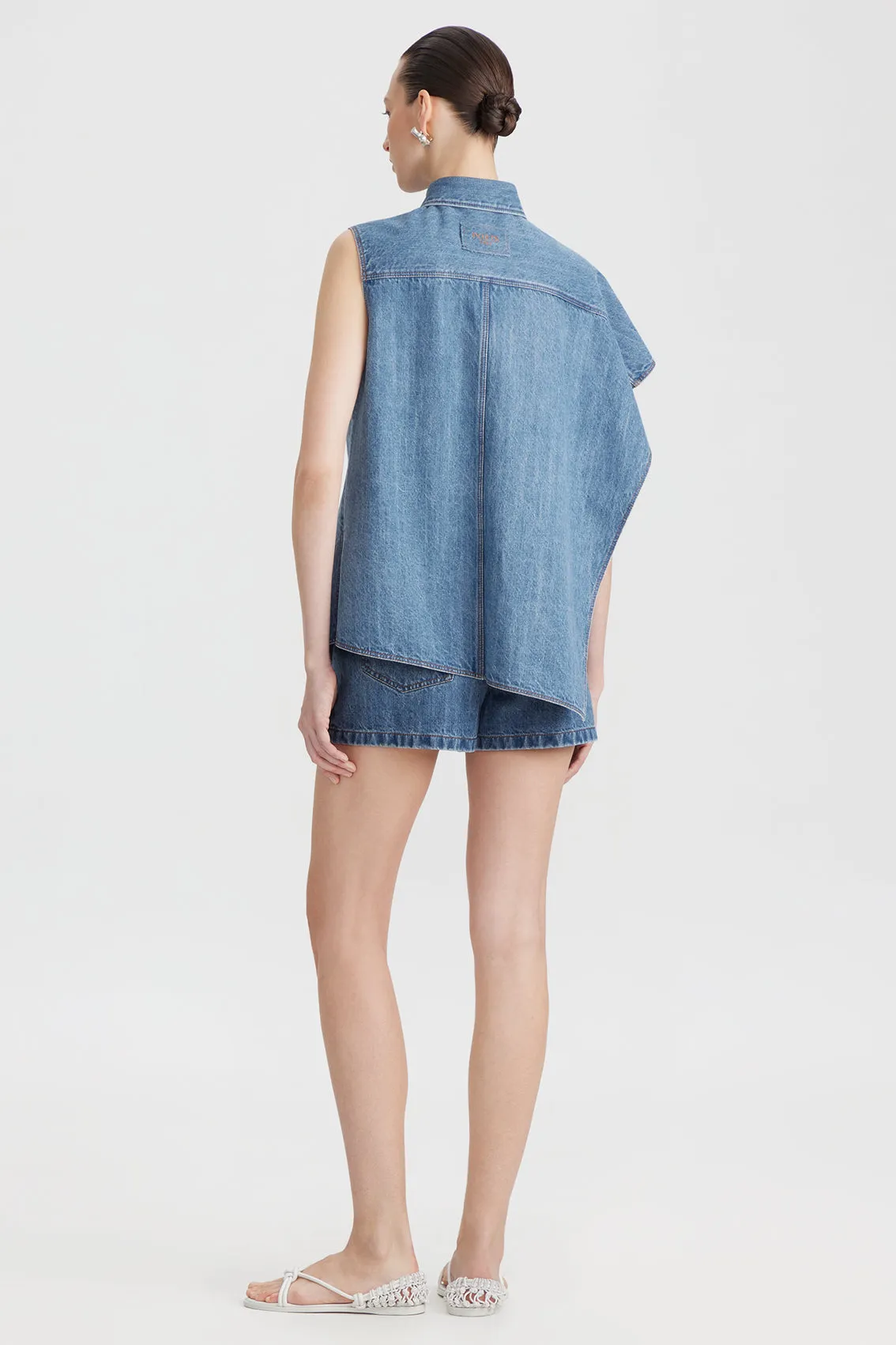 ASYMMETRIC DENIM BUTTON SHIRT sold by Ports 1961 product image thumbnail 3