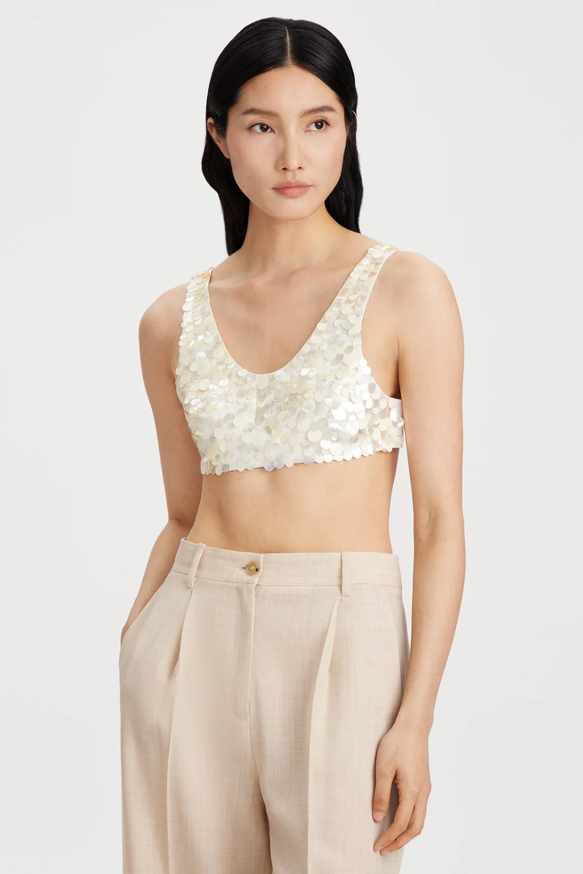 SEQUIN BRALETTE TOP sold by Ports 1961 product image thumbnail 4