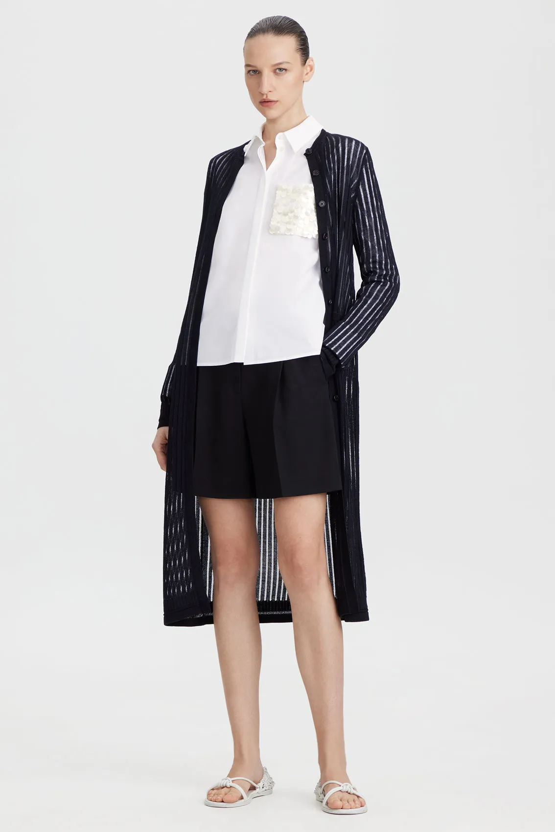 BLACK LONG KNIT CARDIGAN sold by Ports 1961 product image thumbnail 2