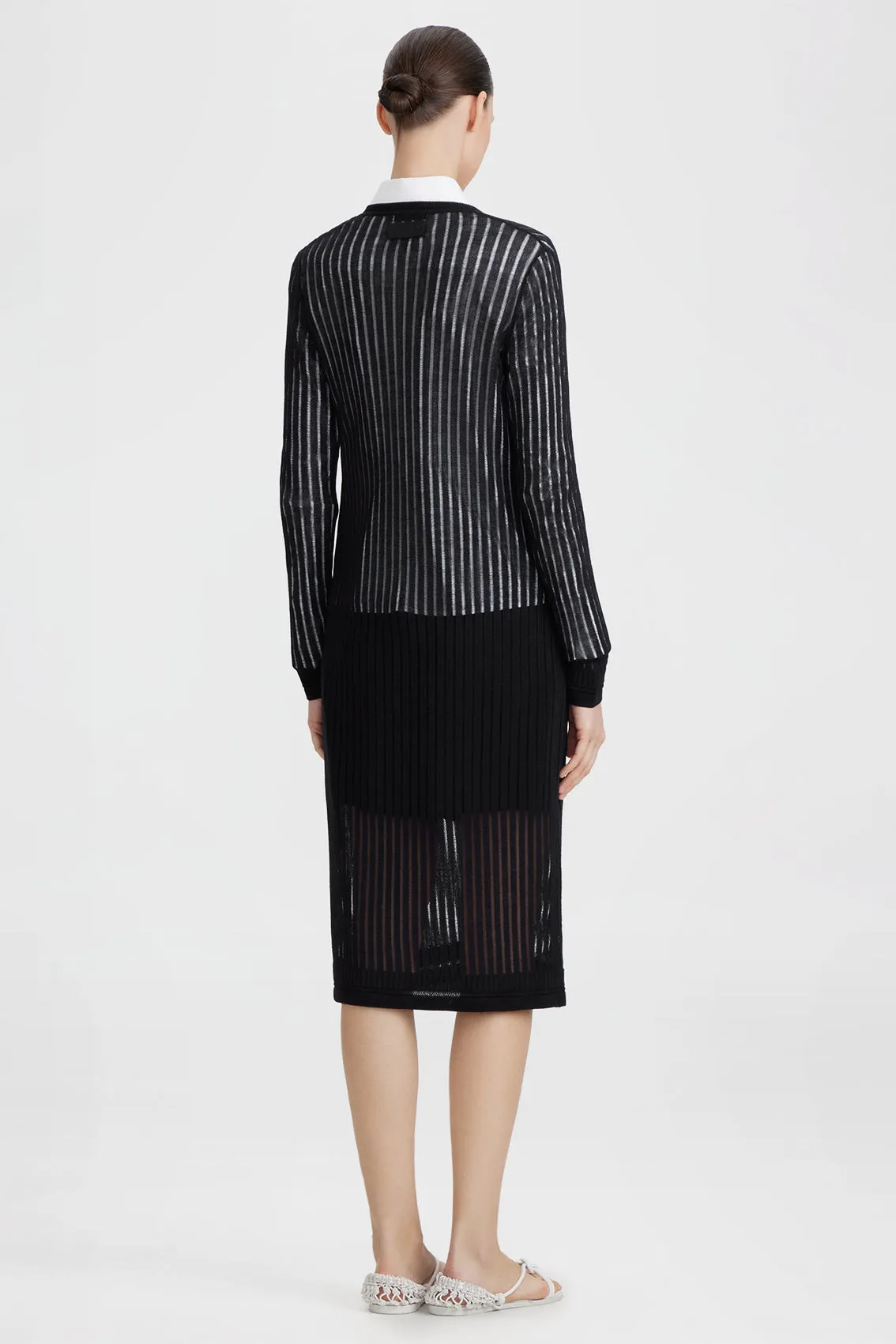 BLACK LONG KNIT CARDIGAN sold by Ports 1961 product image thumbnail 3