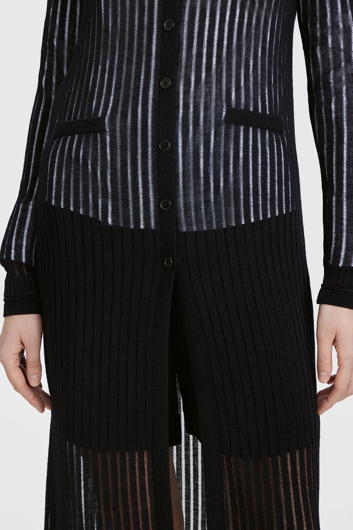 BLACK LONG KNIT CARDIGAN sold by Ports 1961 product image thumbnail 4