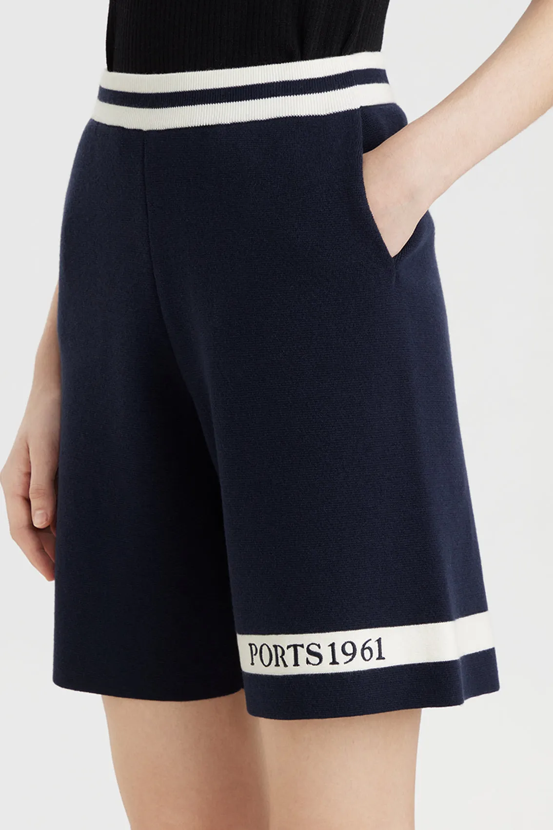 LOGO STRIPE KNIT SHORTS sold by Ports 1961 product image thumbnail 4