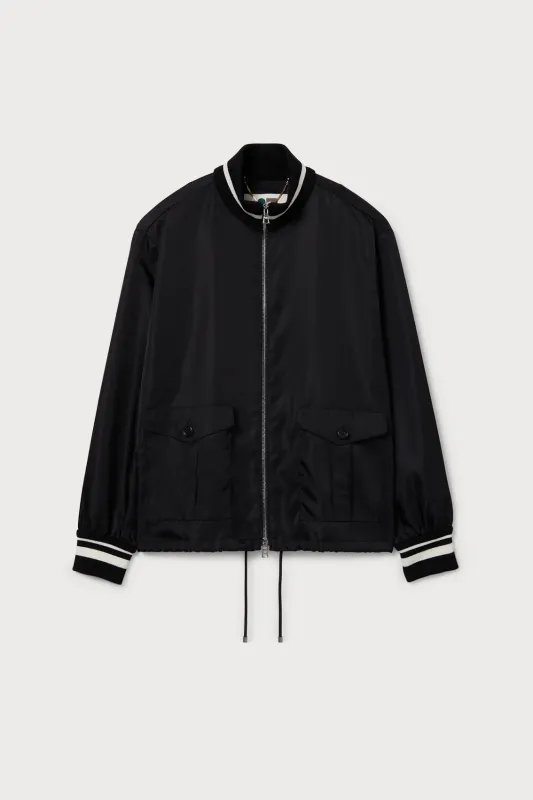BLACK NYLON BOMBER JACKET made by Ports 1961