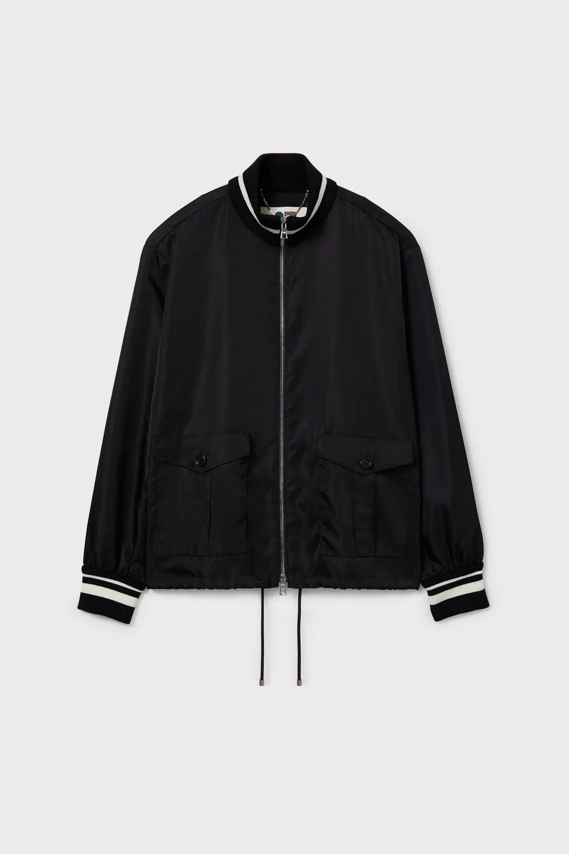 BLACK NYLON BOMBER JACKET sold by Ports 1961