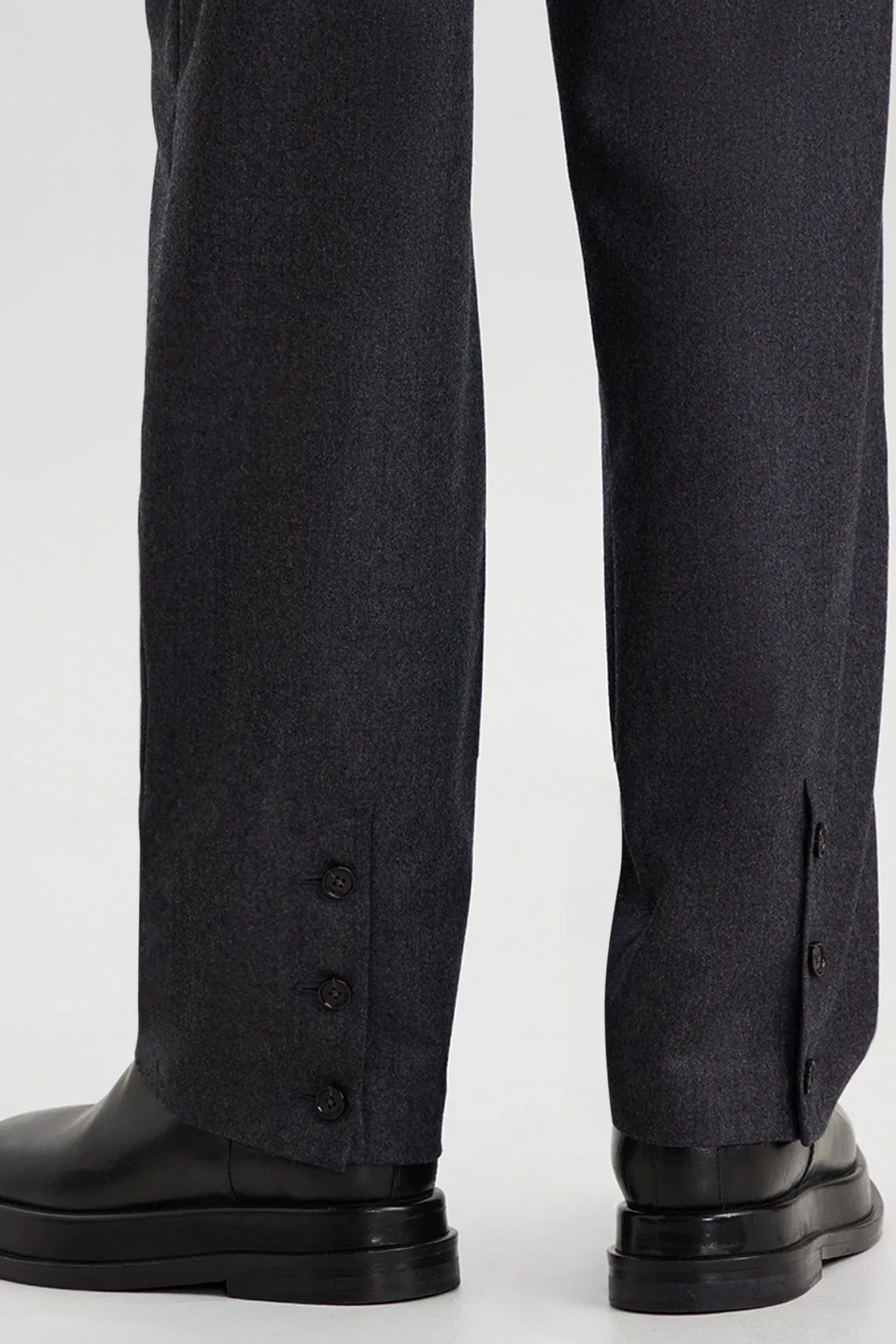 GREY WOOL STRAIGHT-LEG TROUSERS sold by Ports 1961 product image thumbnail 4