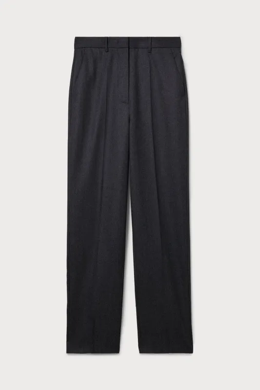 GREY WOOL STRAIGHT-LEG TROUSERS made by Ports 1961