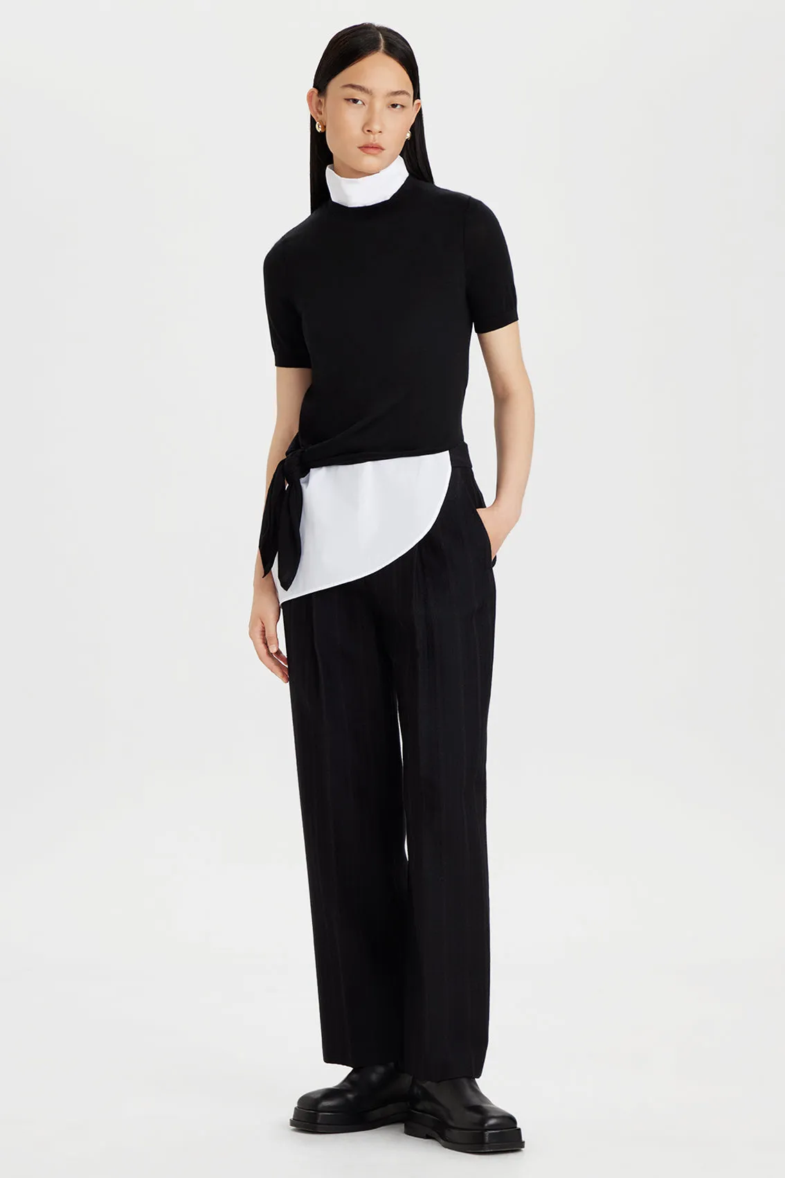 WOOL SILK KNOT DETAIL TOP sold by Ports 1961 product image thumbnail 2