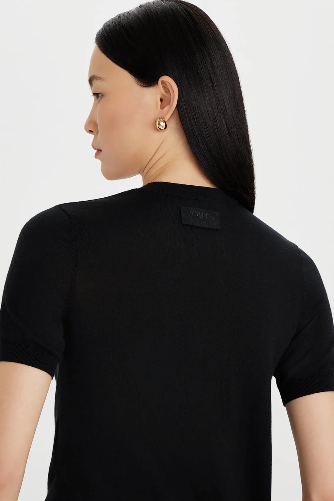 WOOL SILK KNOT DETAIL TOP sold by Ports 1961 product image thumbnail 4