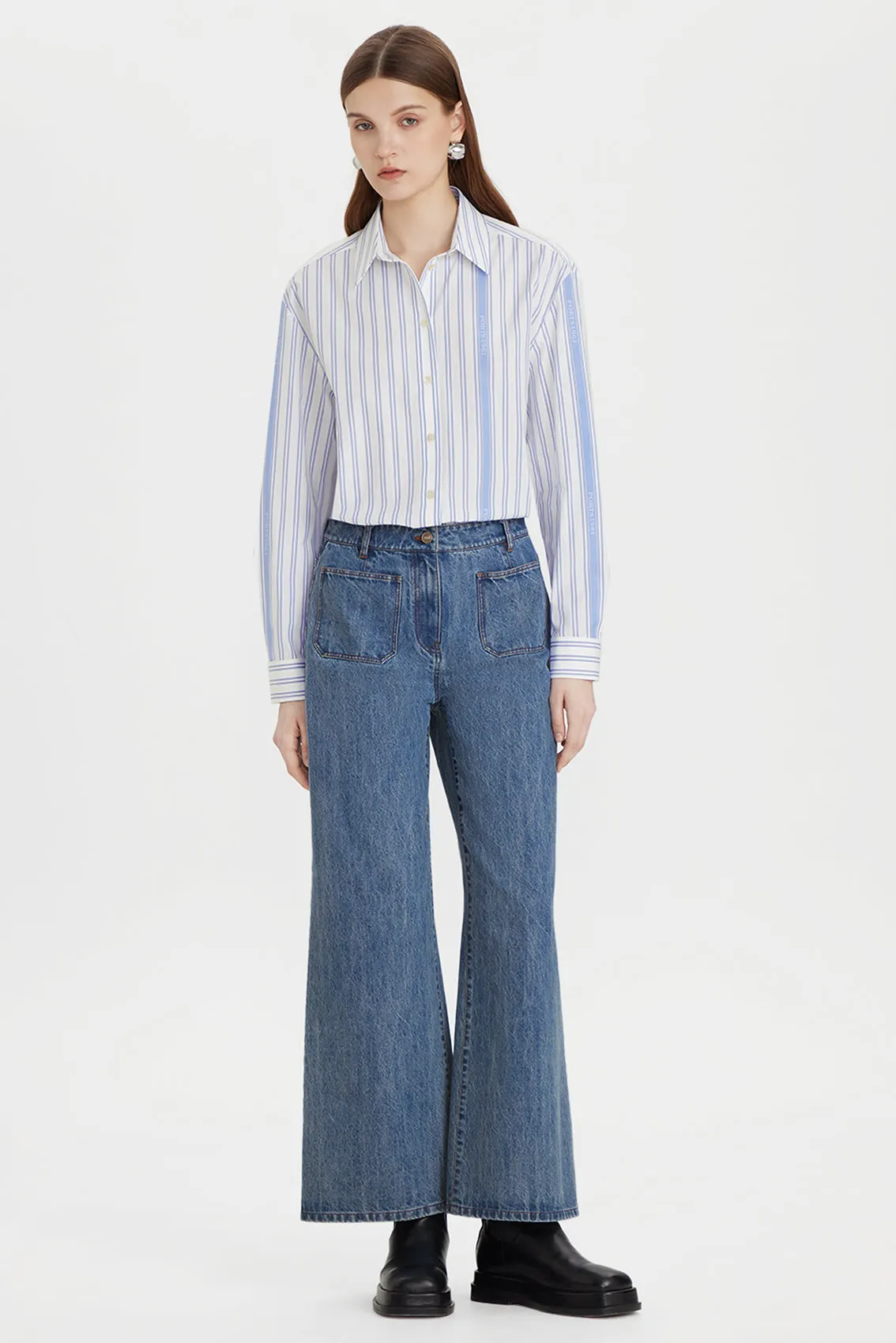 STRIPED COTTON LOGO SHIRT sold by Ports 1961 product image thumbnail 2