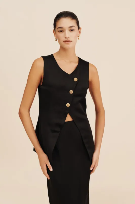 GIGI GILET - BLACK sold by Posse