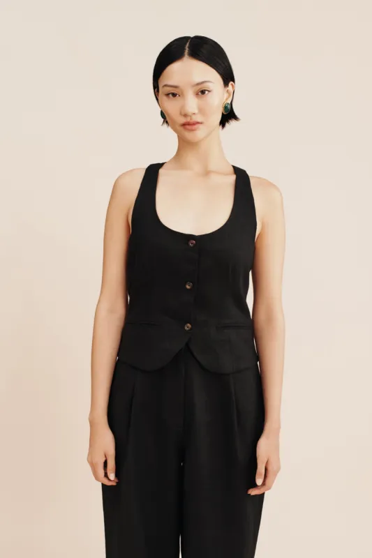 RUBEN VEST - BLACK sold by Posse