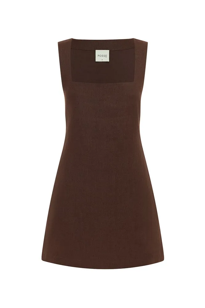 ALICE MINI DRESS - CHOCOLATE sold by Posse product image thumbnail 5