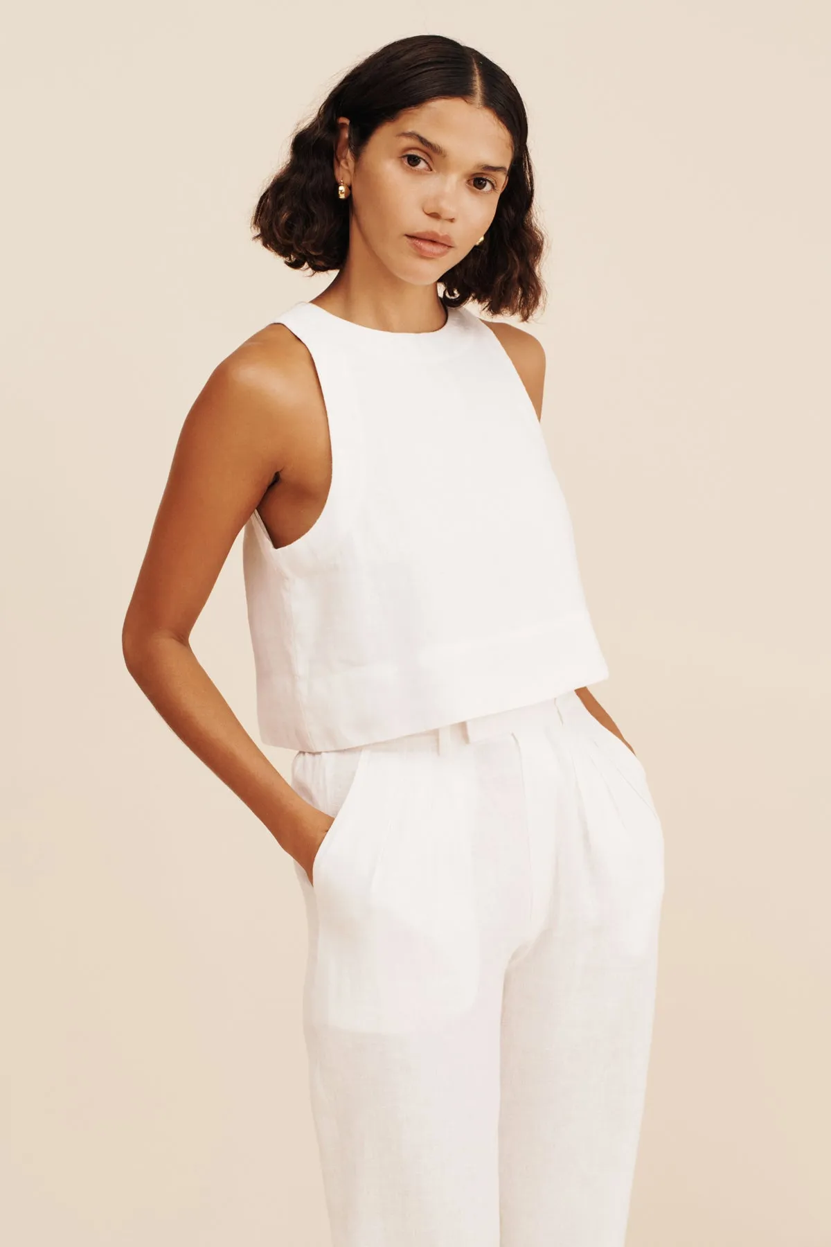 POPPY TOP - IVORY sold by Posse