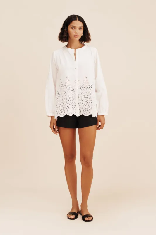 LOUISA SHIRT - VINTAGE WHITE sold by Posse