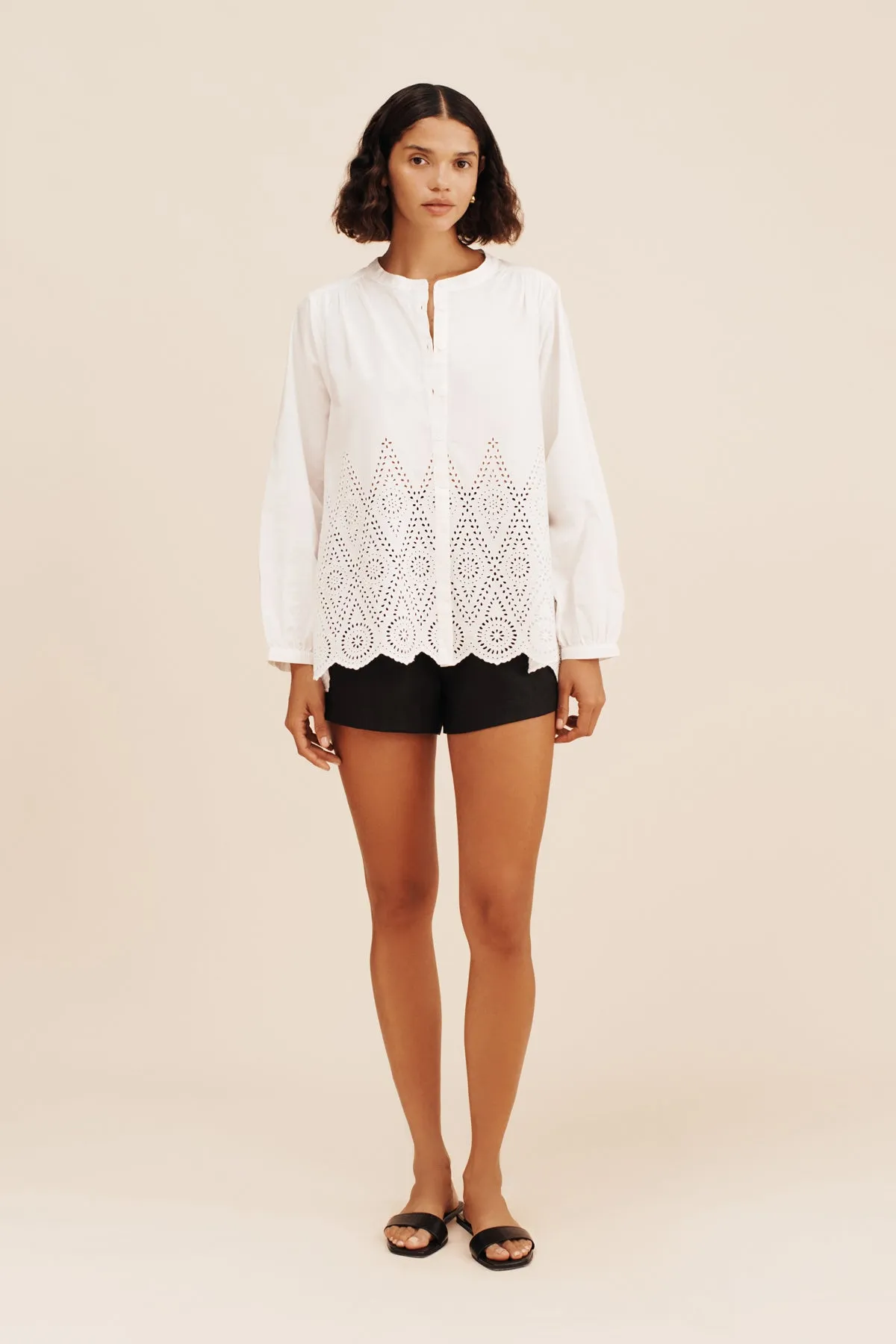 LOUISA SHIRT - VINTAGE WHITE sold by Posse