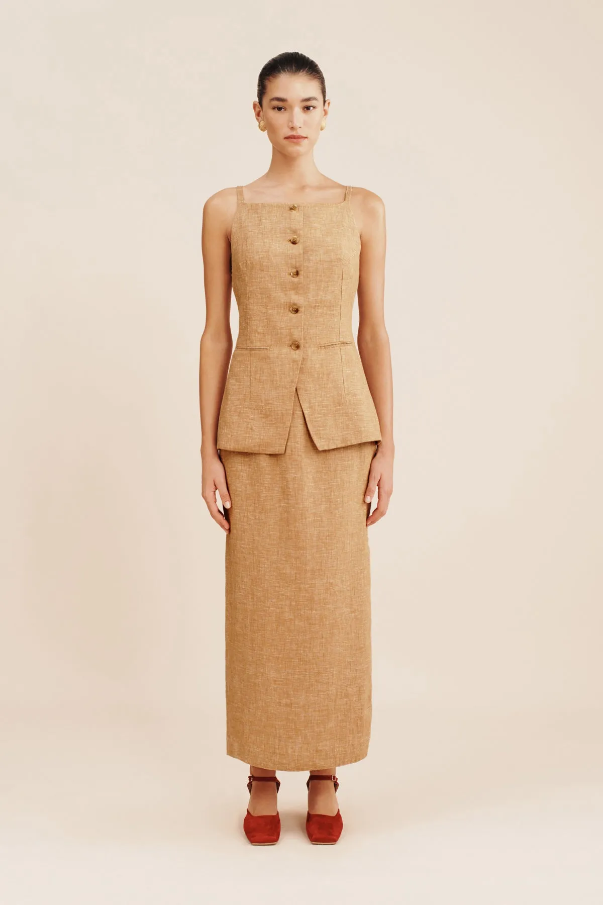 NANCY GILET - WALNUT sold by Posse product image thumbnail 3