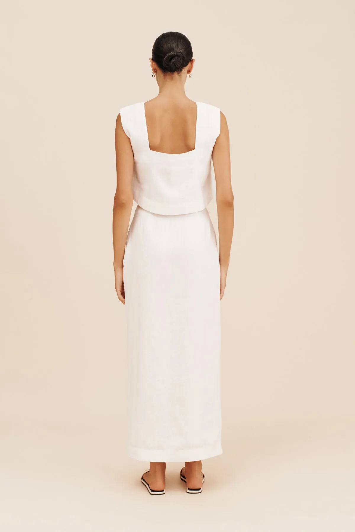 GIGI COLUMN SKIRT - IVORY sold by Posse product image thumbnail 5