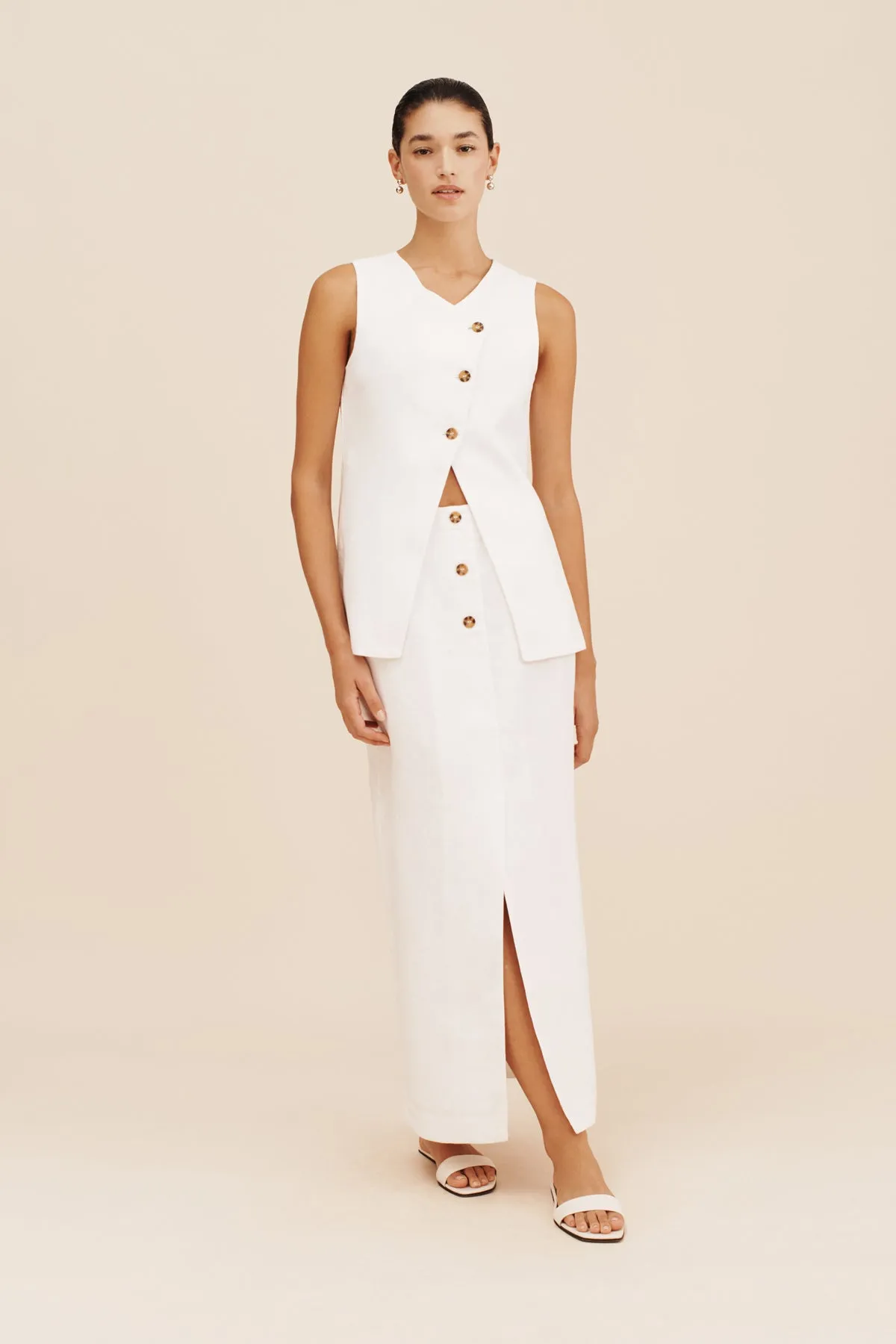 GIGI COLUMN SKIRT - IVORY sold by Posse product image thumbnail 2