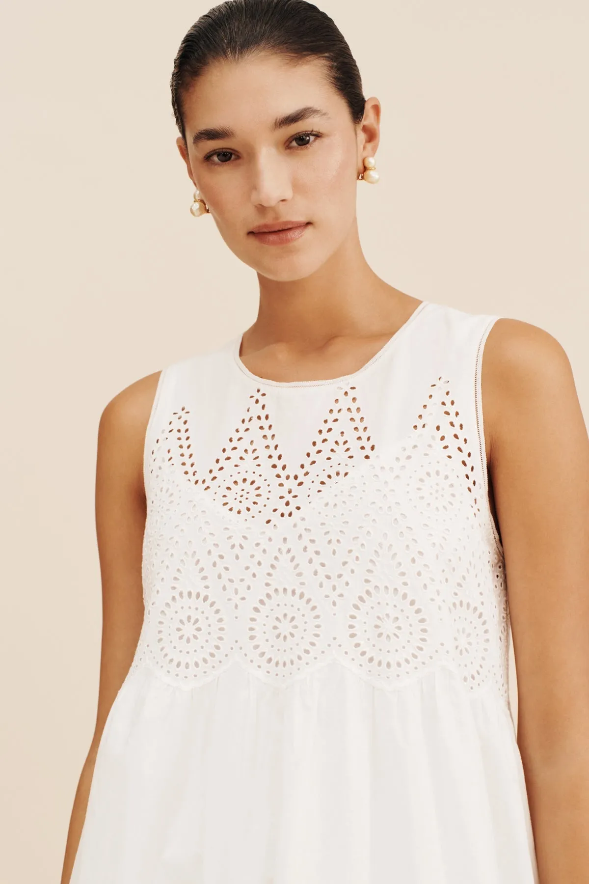 LOUISA MINI DRESS - VINTAGE WHITE sold by Posse product image thumbnail 2