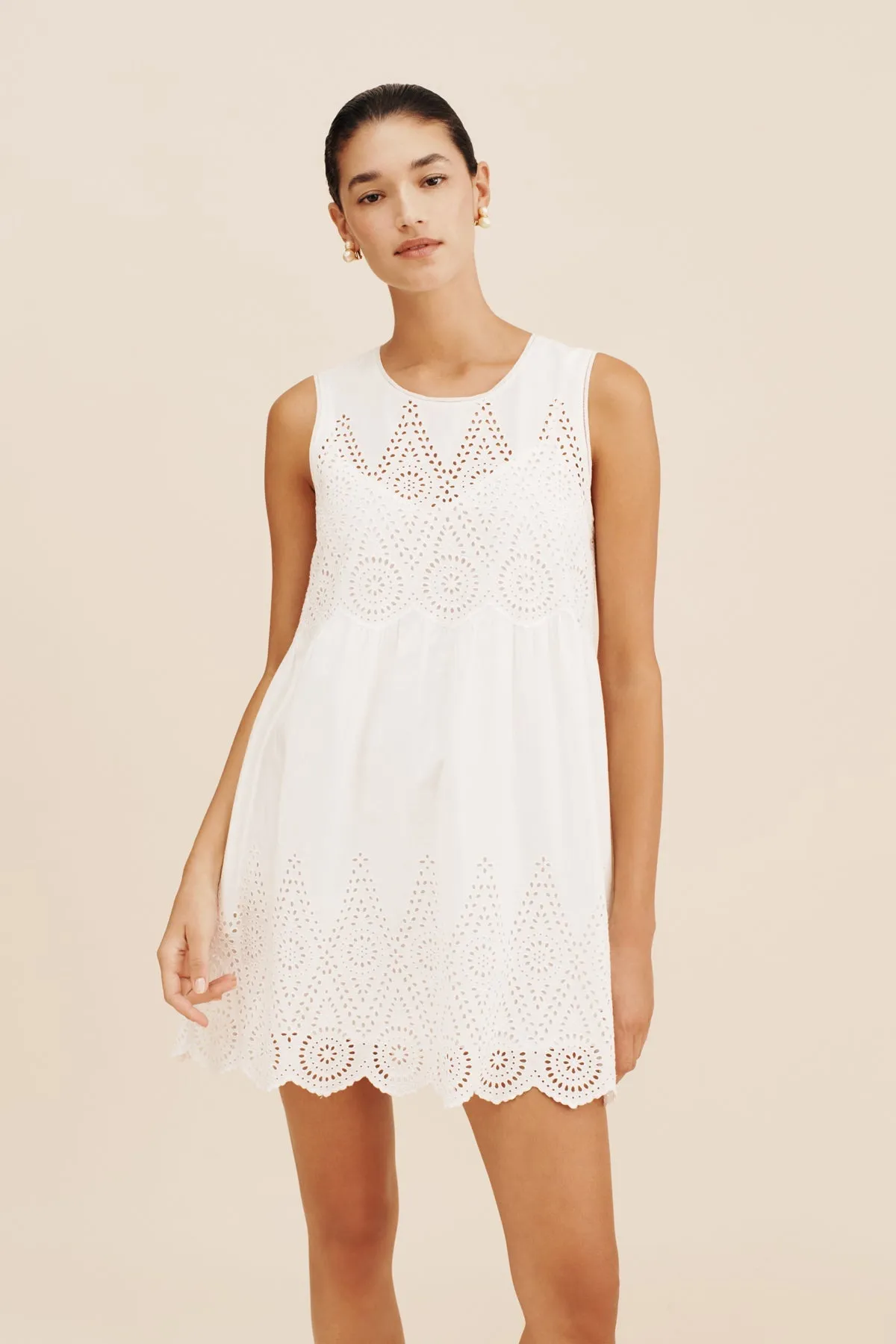 LOUISA MINI DRESS - VINTAGE WHITE sold by Posse