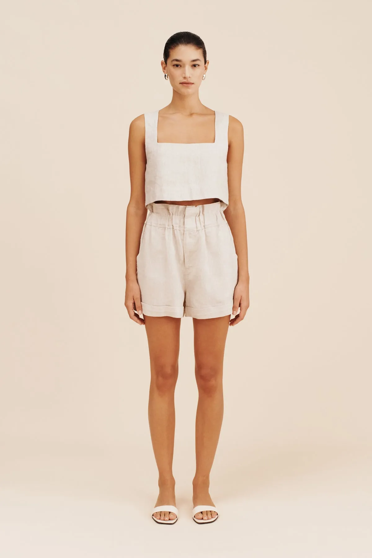 ALICE CROP TOP - NATURAL sold by Posse