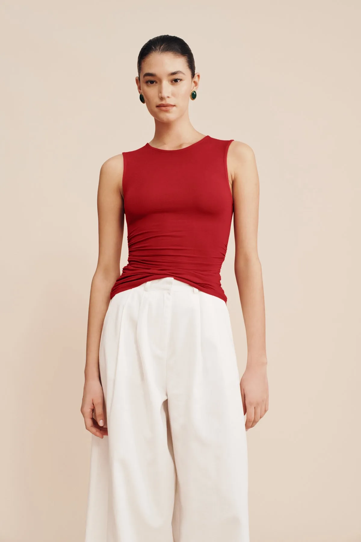 ISABELA TOP - CRIMSON sold by Posse