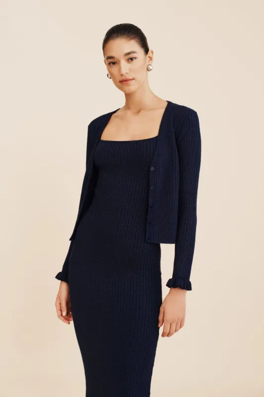 IRIS CARDIGAN - NAVY sold by Posse