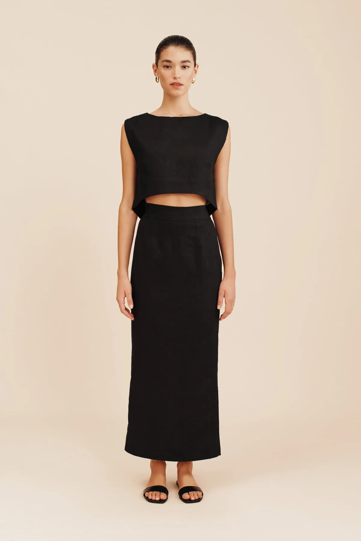 MARTINA CROP TOP - BLACK sold by Posse product image thumbnail 4