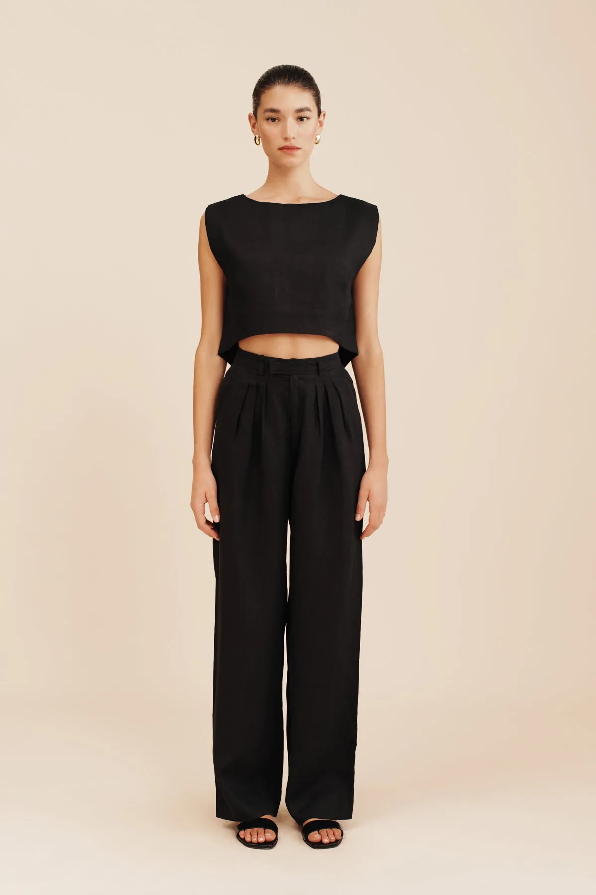 MARTINA CROP TOP - BLACK sold by Posse product image thumbnail 2