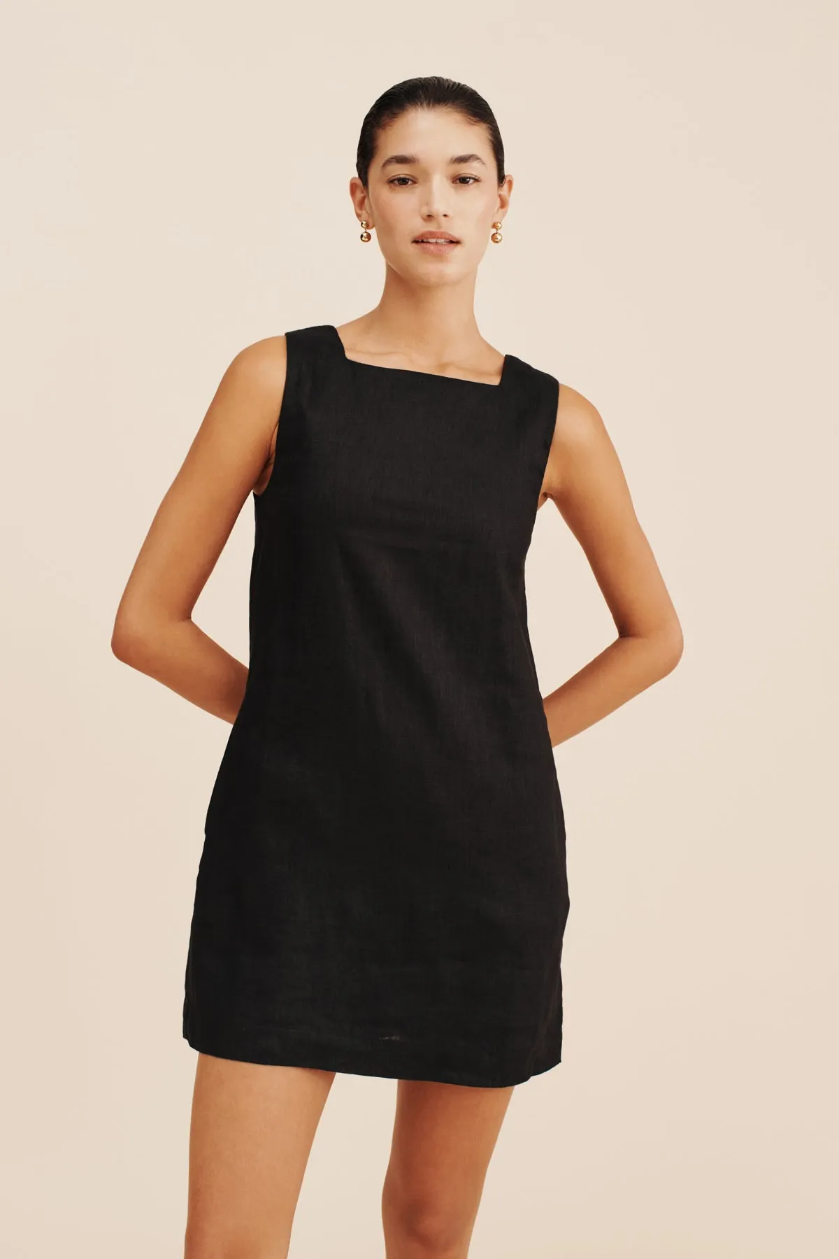 EMMA SHIFT DRESS - BLACK sold by Posse product image thumbnail 3