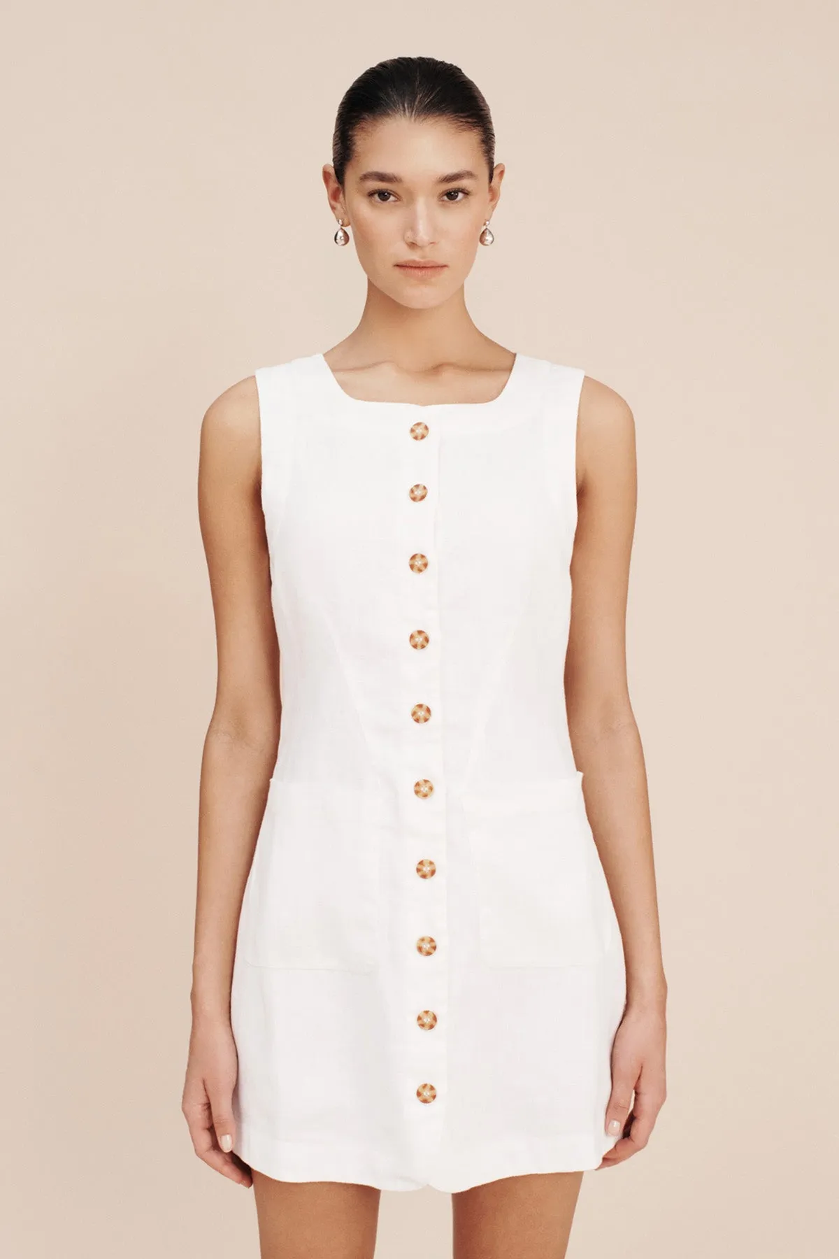 EMMA BUTTON DOWN MINI - IVORY sold by Posse product image thumbnail 3