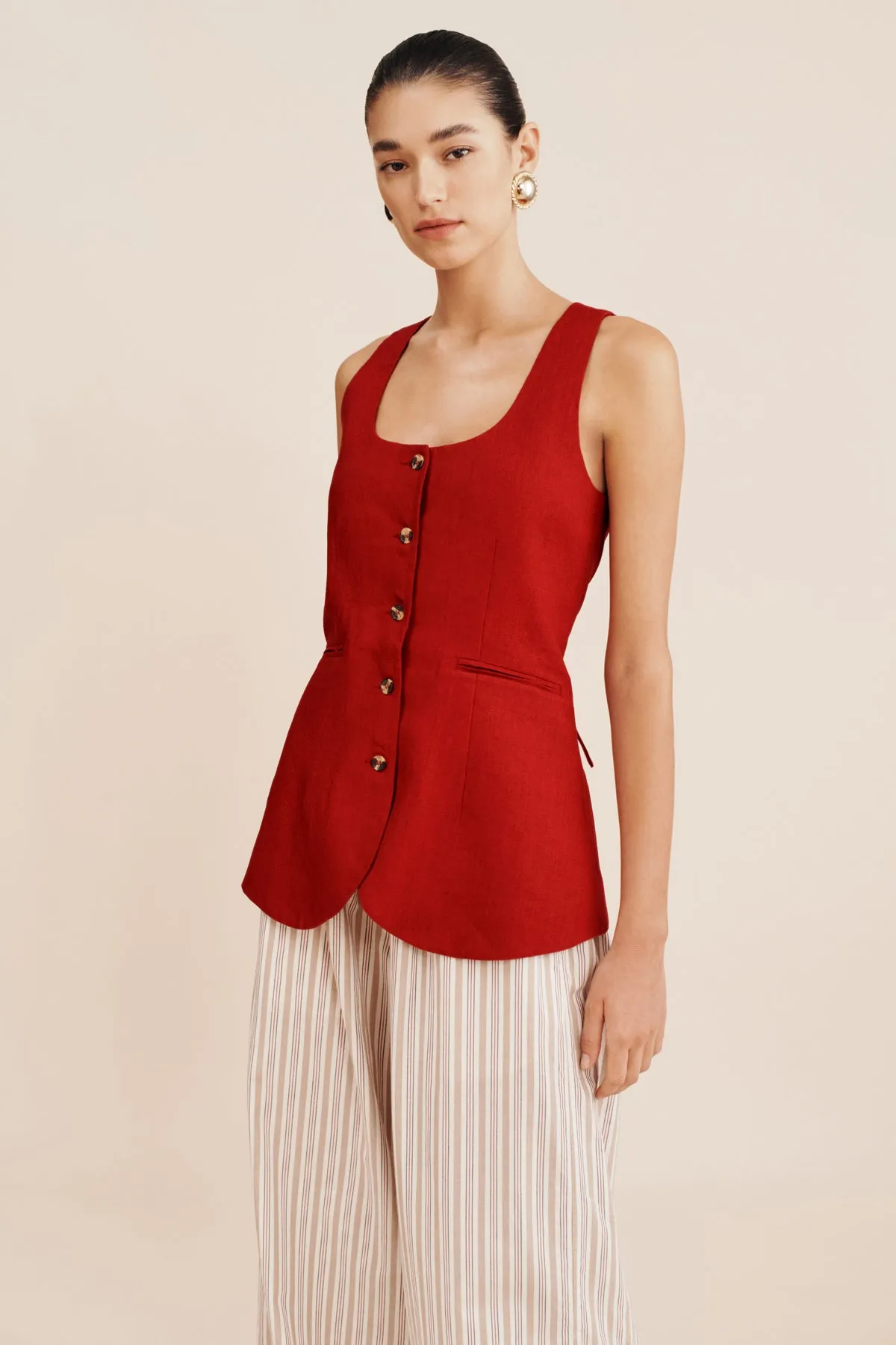 RUBEN GILET - CHERRY sold by Posse product image thumbnail 5