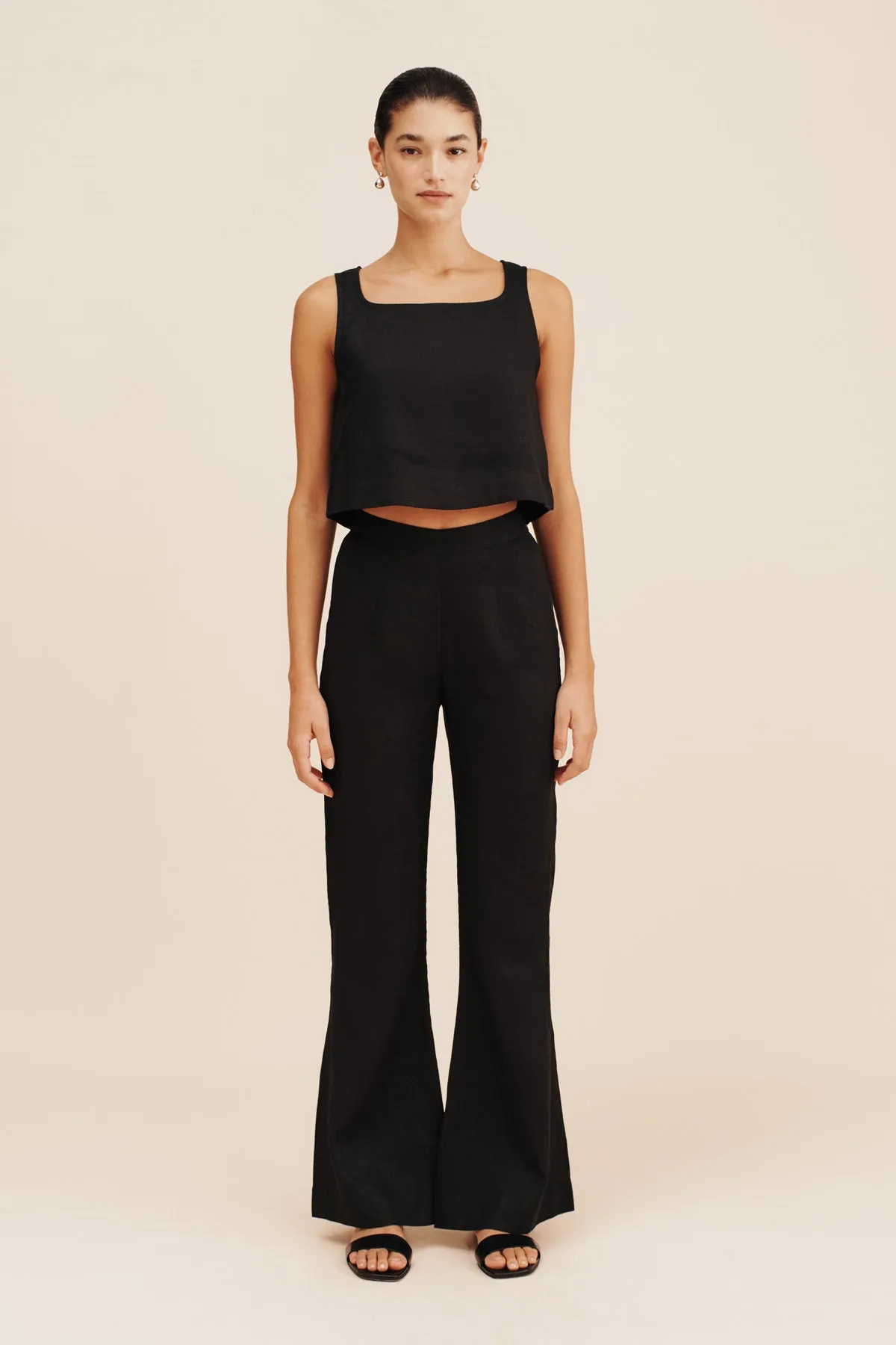 TIA TROUSER - BLACK sold by Posse